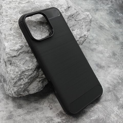 Zastitna silikonska futrola BRUSHED - iPhone 16 Pro Max (6.9) crna (MS).
