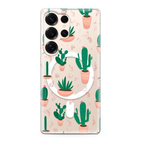 Zastitna futrola silikonska print MagSafe - Samsung S938 Galaxy S25 Ultra 5G cactus (MS).