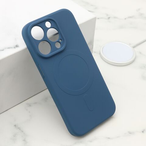 Zastitna futrola VELVET TOUCH MagSafe - iPhone 14 Pro (6.1) plava (MS).