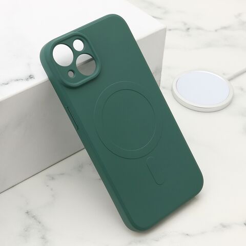 Zastitna futrola VELVET TOUCH MagSafe - iPhone 14 (6.1) tamno zelena (MS).