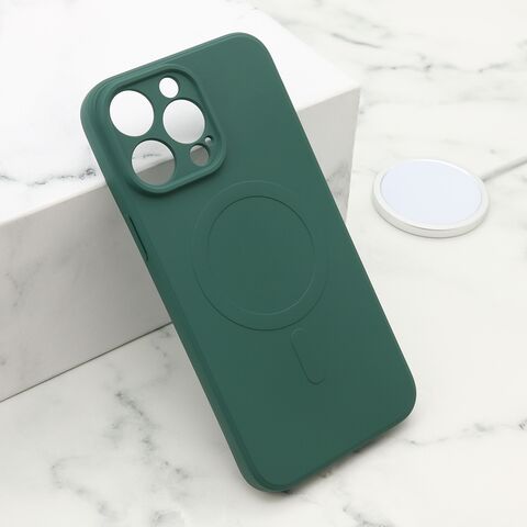 Zastitna futrola VELVET TOUCH MagSafe - iPhone 14 Pro Max (6.7) tamno zelena (MS).