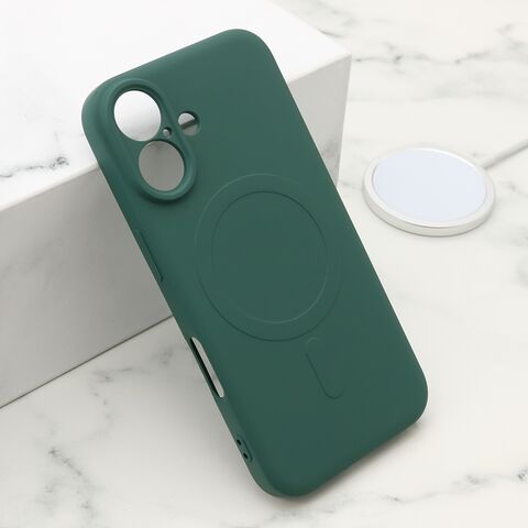 Zastitna futrola VELVET TOUCH MagSafe - iPhone 16 (6.1) tamno zelena (MS).