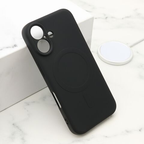 Zastitna futrola VELVET TOUCH MagSafe - iPhone 16 (6.1) crna (MS).