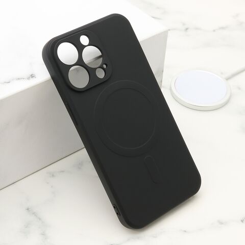 Zastitna futrola VELVET TOUCH MagSafe - iPhone 13 Pro (6.1) crna (MS).