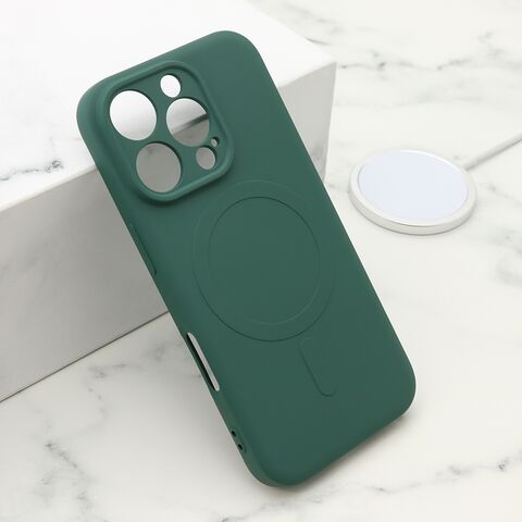 Zastitna futrola VELVET TOUCH MagSafe - iPhone 16 Pro (6.3) tamno zelena (MS).