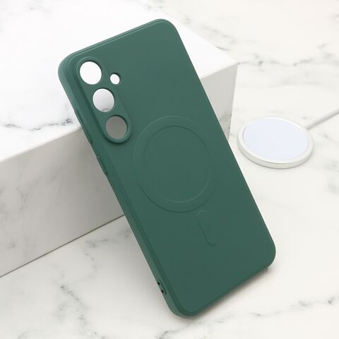 Zastitna futrola VELVET TOUCH MagSafe - Samsung A556 Galaxy A55 5G tamno zelena (MS).