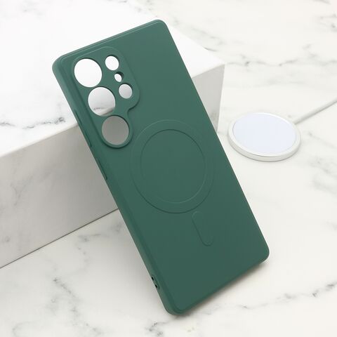 Zastitna futrola VELVET TOUCH MagSafe - Samsung S938 Galaxy S25 Ultra 5G tamno zelena (MS).