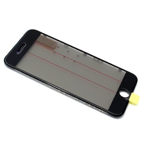 Staklo touchscreen-a - Iphone 6G sa frejmom + oca i polaroid crni ORG (MS).