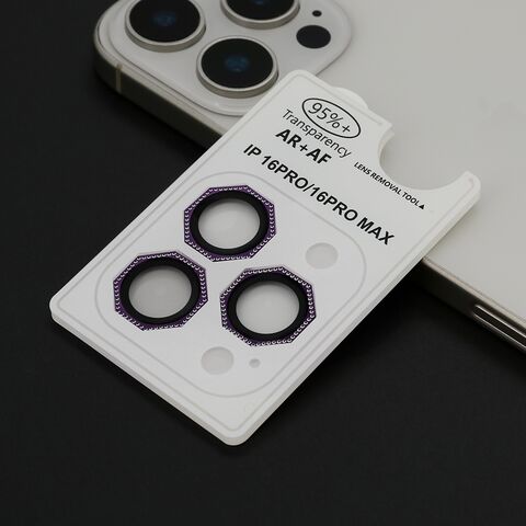 Zastita - kameru OCTAGON DIAMOND za iPhone 16 Pro (6.3)/16 Pro Max (6.9) ljubicasta (MS).