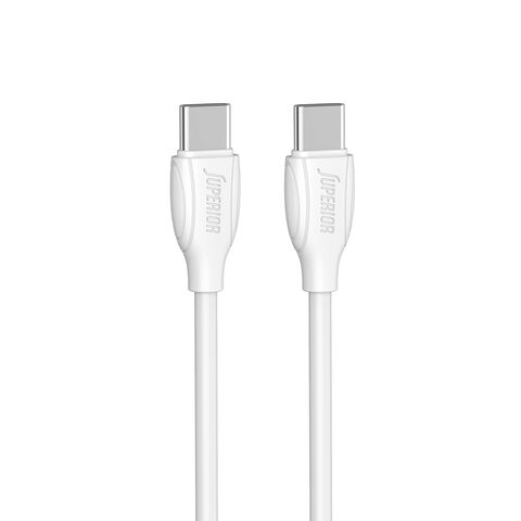 USB data kabl Superior CO-BX19 Fast 60W 3A Type C na Type C 1m beli (MS).