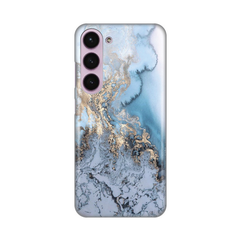 PRINT silikonska futrola - Samsung S916B Galaxy S23 Plus Blue Gold Marble.