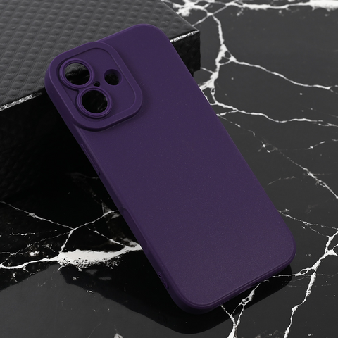 Teracell GIULIETTA silikonska futrola - iPhone 17 mat tamno ljubicasta.