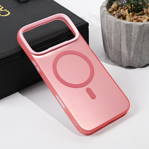 Zastitna futrola Magsafe providna - iPhone 17 Pro Max 6.9 roze.