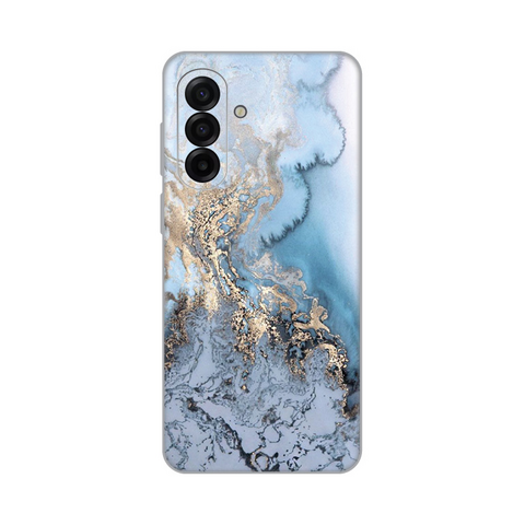 PRINT silikonska futrola - Samsung A175 Galaxy A17 Blue Gold Marble.