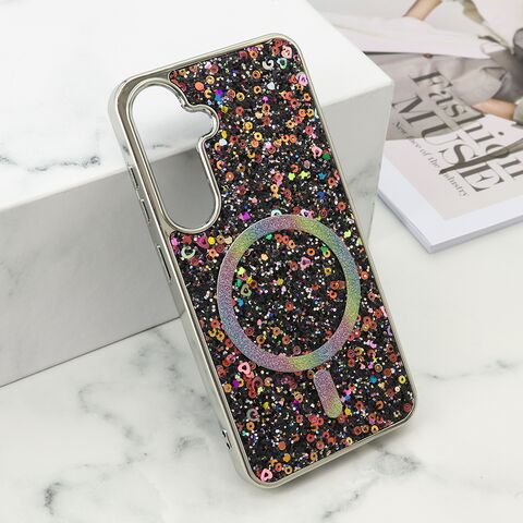 Zastitna futrola GLAM GLOW MagSafe - Samsung S921 Galaxy S24 5G/Samsung S931 Galaxy S25 5G crna (MS).