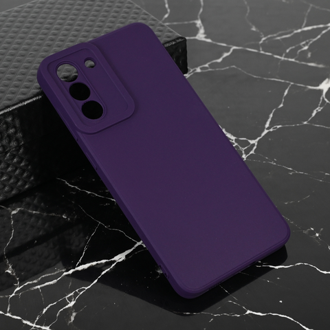 Teracell GIULIETTA silikonska futrola - Samsung G990 Galaxy S21 FE mat tamno ljubicasta.