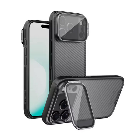 Zastitna futrola Nillkin CamShield Prop - iPhone 17 Pro crna (transparent kamera).