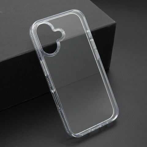 Zastitna futrola COLOR Okvir za iphone 16 (6.1) srebrna (providna) (MS).