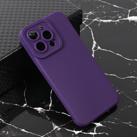 Teracell GIULIETTA silikonska futrola - iPhone 13 mat tamno ljubicasta.