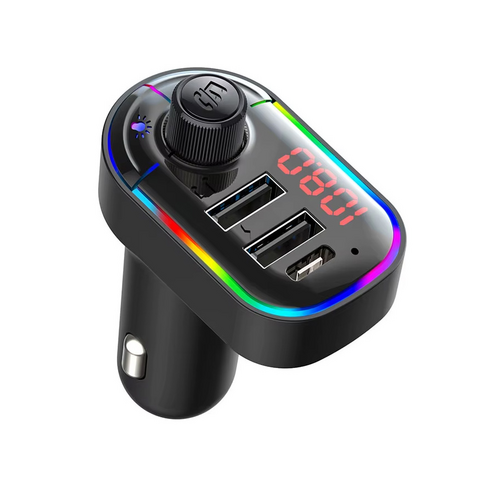 FM transmiter C12 USB PD Bluetooth 5.0 12-24V Slusalica (handsfree) crni.