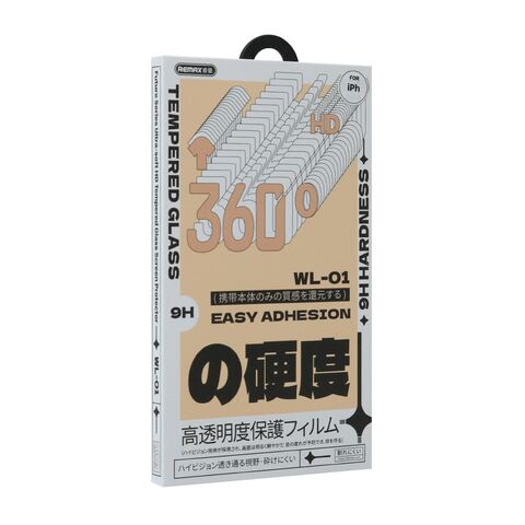 Folija za zastitu ekrana REMAX 9H 360 HD WL-01 - iPhone 16 (6.1) crna (MS).