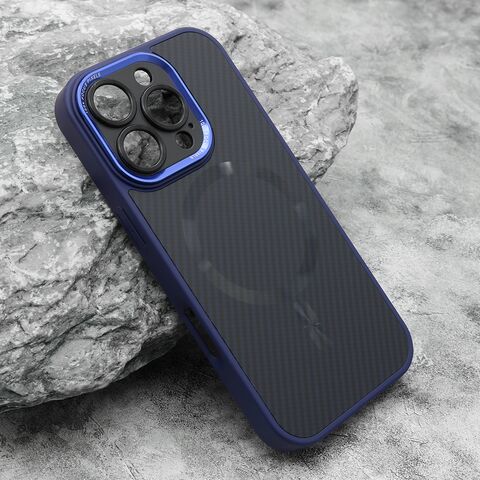 Zastitna futrola CARBON MagSafe - iPhone 16 Pro (6.3) plava (small camera) (MS).