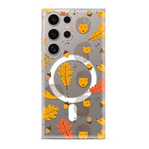 Zastitna futrola silikonska print MagSafe - Samsung S928 Galaxy S24 Ultra 5G leaves (MS).