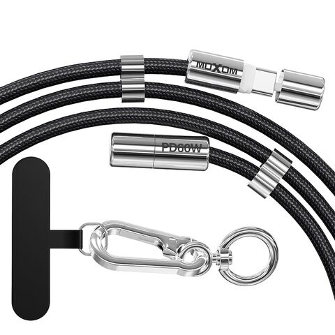 USB data kabl Moxom MX-CB312 Type C to Type C strap crni (MS).