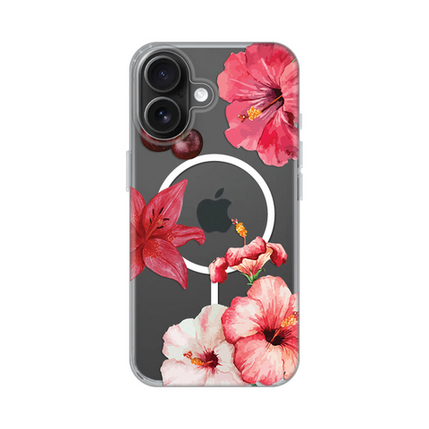 Zastitna futrola print Magsafe - iPhone 16 6.1 Hibiscus.