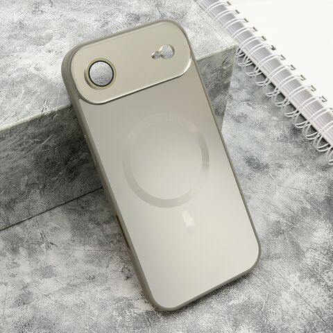 Zastitna futrola COLOR METAL Magsafe - iPhone 17 Air siva (MS).