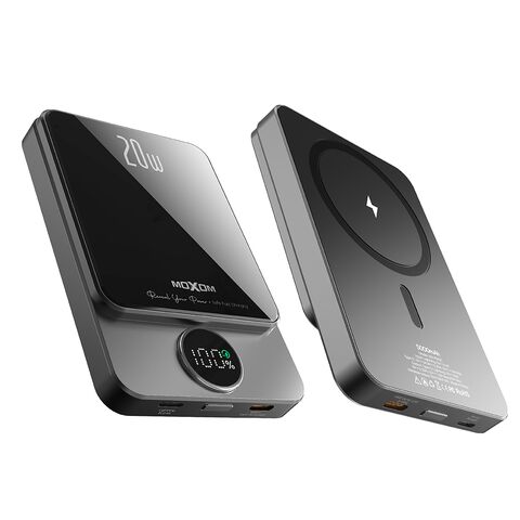 Back Up baterija (univerzalna) MagSafe Moxom MX-PB110 LED PD20W 5000mAh crni (MS).