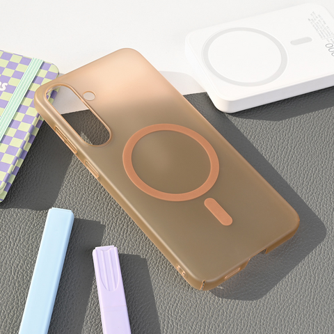 Zastitna futrola Magsafe mat PC - Samsung S936 Galaxy S25 Plus braon.