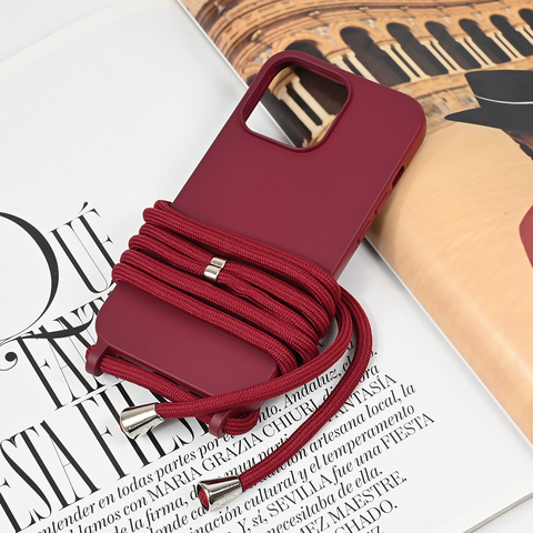 Zastitna futrola Crossbody - iPhone 13 Pro bordo.