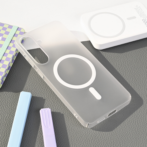 Zastitna futrola Magsafe mat PC - Samsung S936 Galaxy S25 Plus bela.