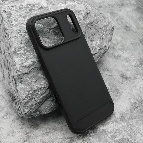 Zastitna silikonska futrola BRUSHED - iPhone 17 Pro Max (6.9) crna (MS).