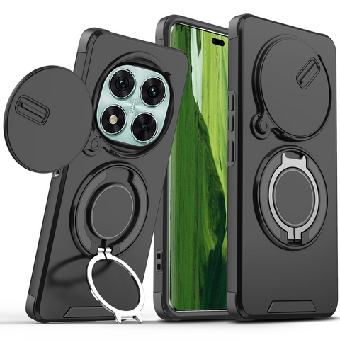 Zastitna futrola CamShield Ring stand - Xiaomi Redmi Note 14 Pro Plus 5G (EU) crna.