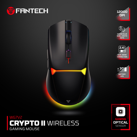 Mis Wireless Gaming Fantech WG7V2 Crypto II crni.
