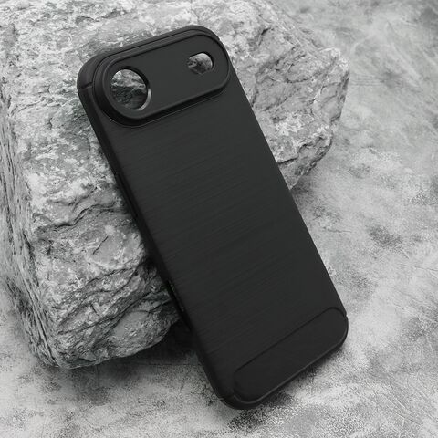 Zastitna silikonska futrola BRUSHED - iPhone 17 Air crna (MS).