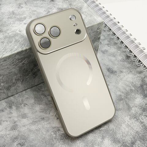 Zastitna futrola COLOR METAL Magsafe - iPhone 17 Pro Max (6.9) siva (MS).