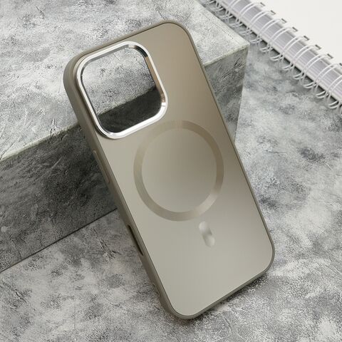 Zastitna futrola COLOR METAL MagSafe - iPhone 16 Pro (6.3) srebrna (MS).