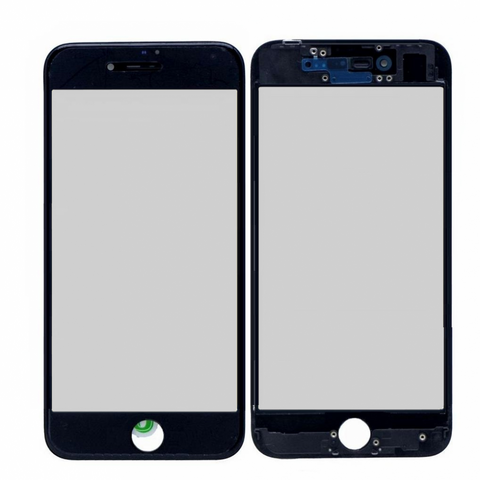 Staklo touchscreen-a + okvir + OCA + polarizator - iPhone 8/SE (2020) Crno (Crown Quality).