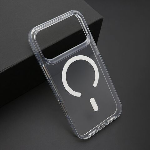 Zastitna futrola COLOR okvir MagSafe - iPhone 17 Pro Max (6.9) srebrna (providna) (MS).