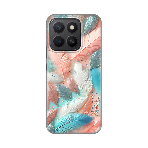 PRINT silikonska futrola - Huawei Honor X8c Pastel Feathers.