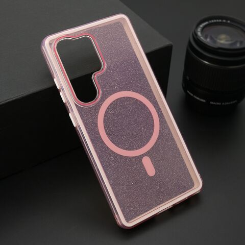 Zastitna futrola CRYSTAL MagSafe - Samsung S938 Galaxy S25 Ultra 5G roze (MS).