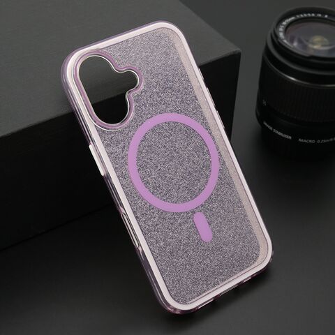 Zastitna futrola CRYSTAL MagSafe - iPhone 16 (6.1) ljubicasta (MS).