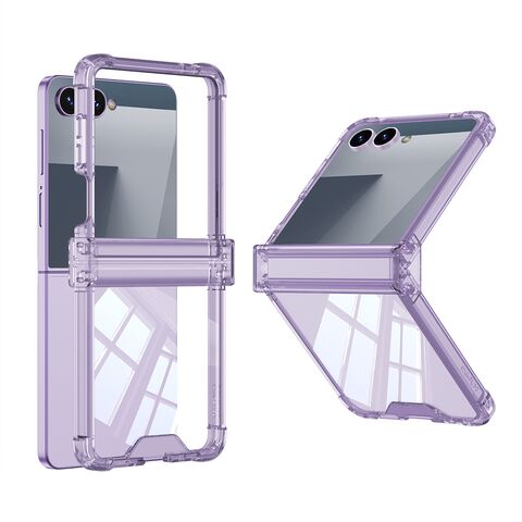 Zastitna futrola Transparent COLOR LINE - Samsung F751B Galaxy Z Flip 7 5G ljubicasta (GKK case) (MS).