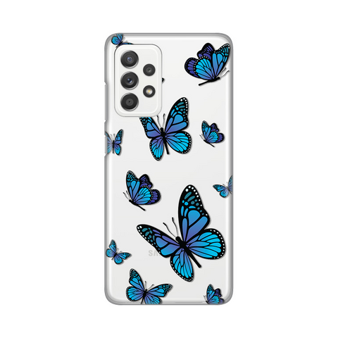 PRINT silikonska futrola - Samsung A525 Galaxy A52 4G/A526 Galaxy A52 5G/A528B Galaxy A52s 5G Blue butterfly.