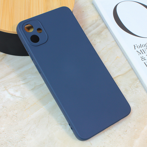 Teracell GIULIETTA silikonska futrola - Samsung A055 Galaxy A05 mat tamno plava.