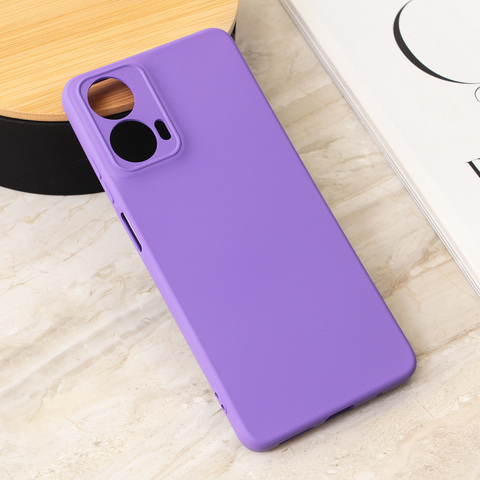 Teracell GIULIETTA silikonska futrola - Motorola Moto G04 mat ljubicasta.