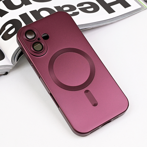 Zastitna futrola Magsafe Chrome - iPhone 16 6.1 bordo.